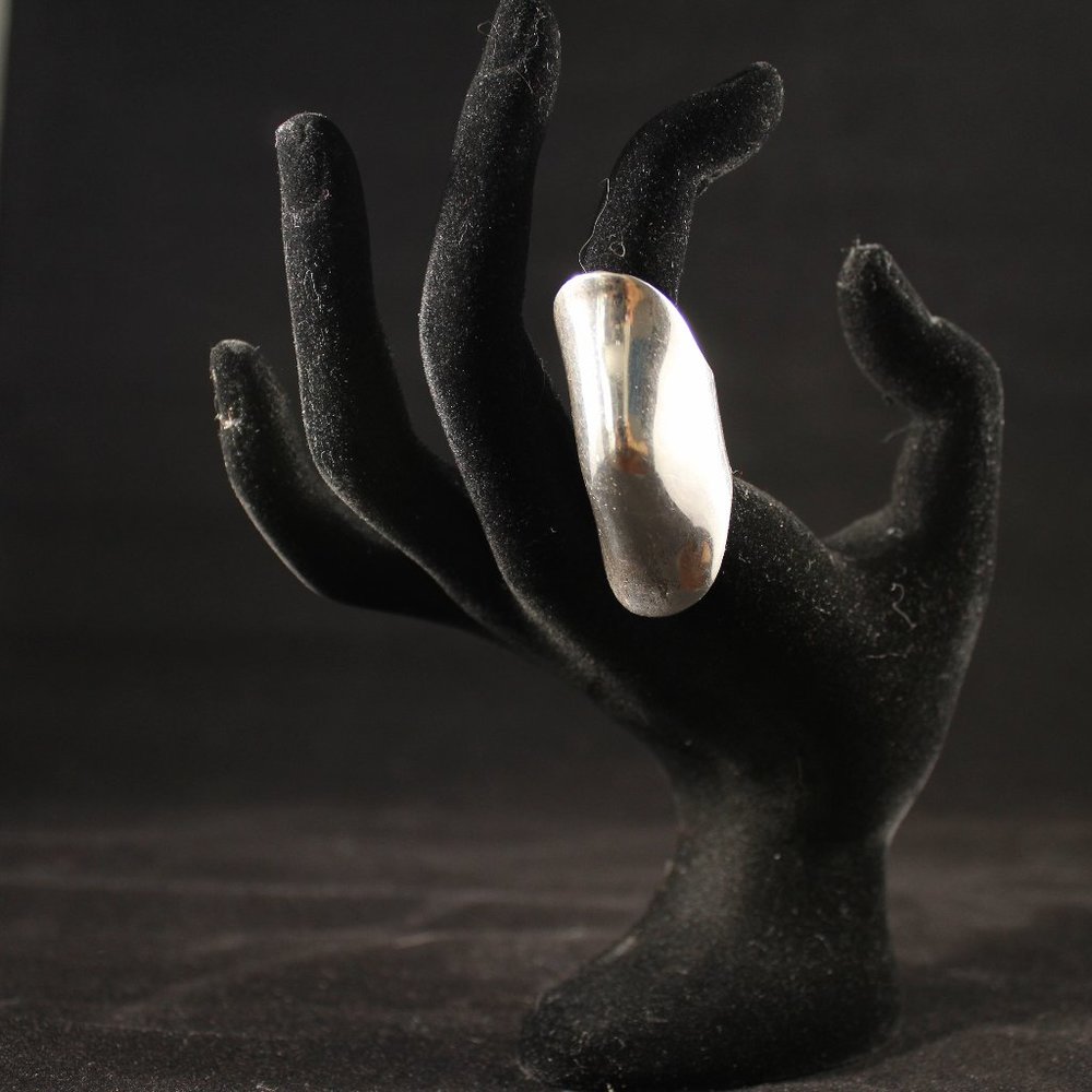 Silver 925 stamped finger ring sz 7